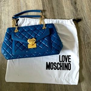 LOVE MOSCHINO beautiful blue handbag